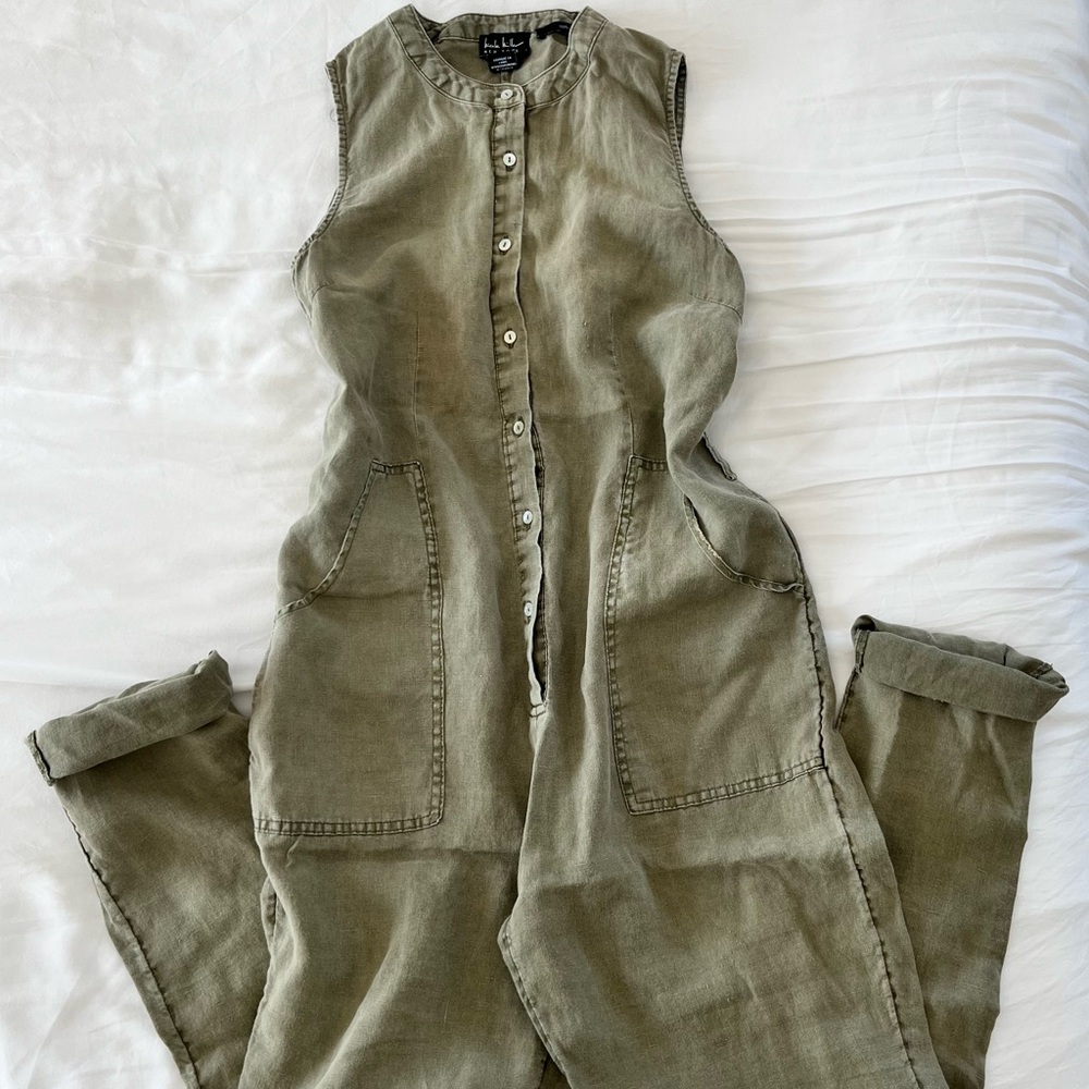 Linen jumpsuit - Picture 3 of 12
